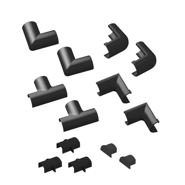 D-LINE Tilbehørssæt 20x10 Clip-Over Design Sort