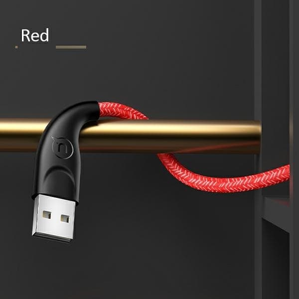 USAMS Kabel flätad U41 microUSB 3m röd SJ399USB02