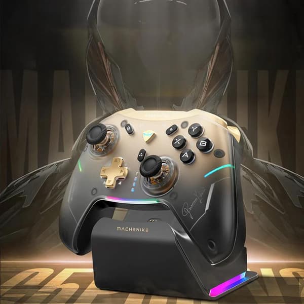 Machenike Trådløs Gaming Controller med Ladestation G5Pro - Sort/Guld