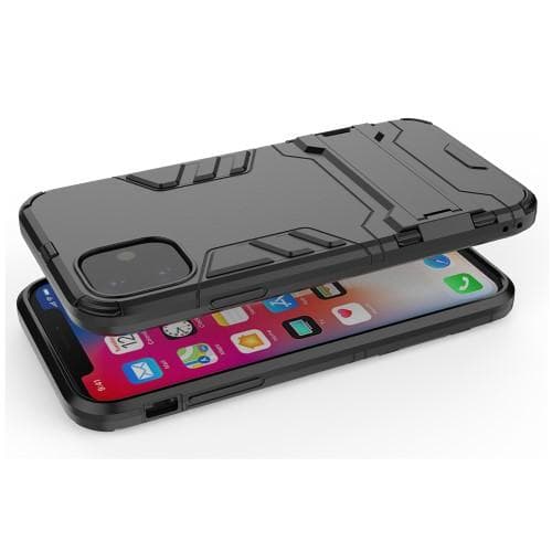 Kuori jalustalla iPhone 11 Pro Maxille - Musta