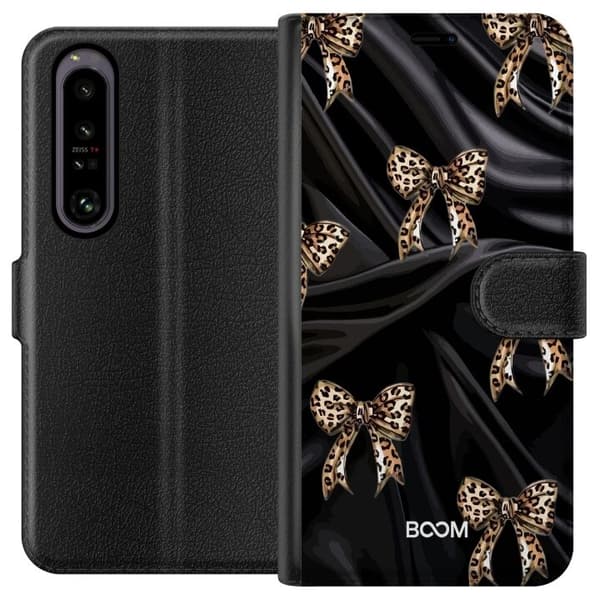 Pung-etui til Sony Xperia 1 IV med Leopard Bow