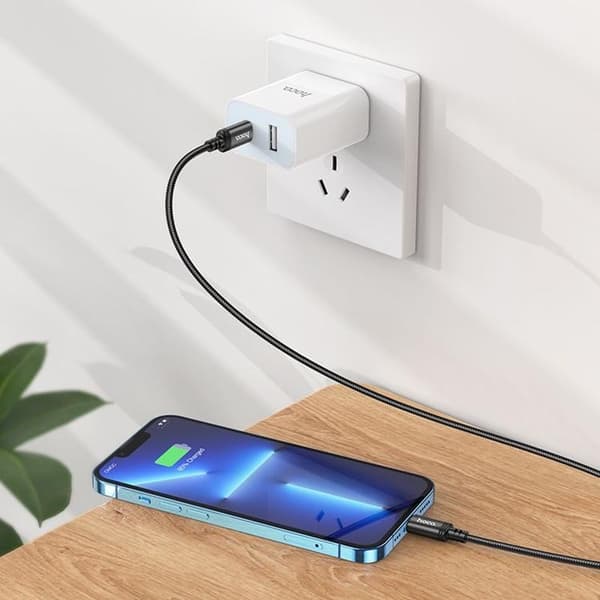 HOCO USB-C til Lightning Kabel 27W 2m X89 - Sort