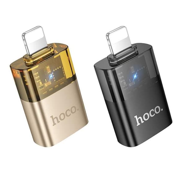 Hoco USB-A Till Lightning Adapter UA36 - Svart
