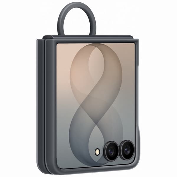 Samsung Mobilskal för Galaxy Z Flip 8 Silikon Ring Magnet - Grafit
