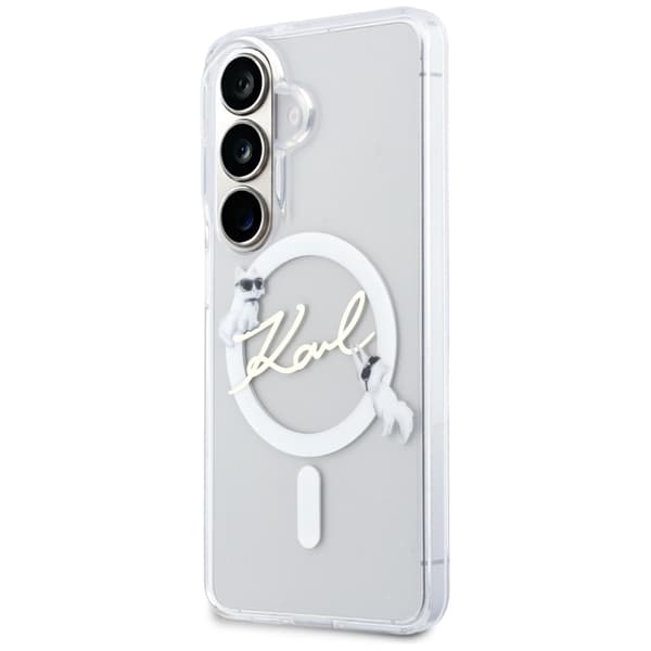 Karl Lagerfeld Mobilskal För Galaxy S26 Plus MagSafe IML KC Script - Clear