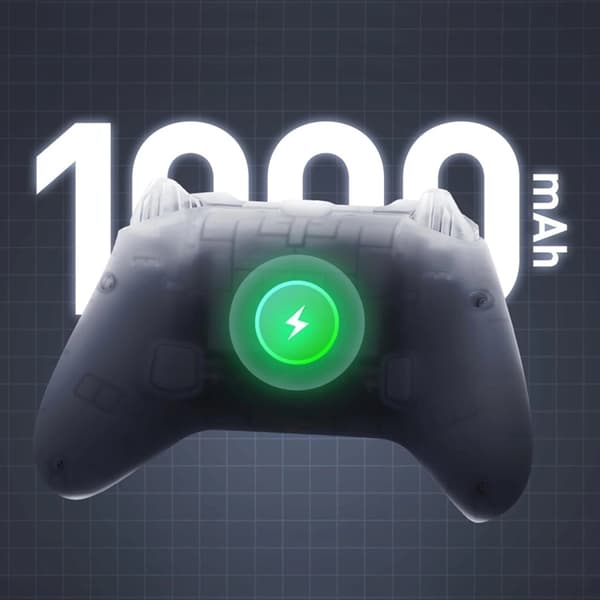 Machenike Trådløs Gaming Controller med Ladestation G3 V2 - Hvid