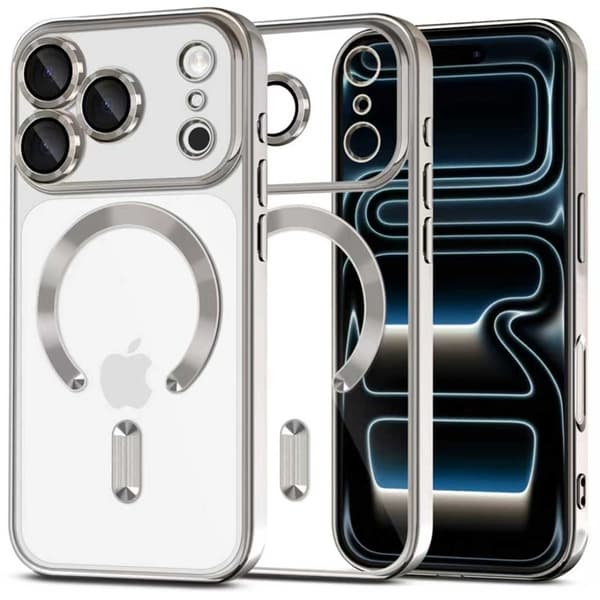 Tech-Protect telefontaske til iPhone 17 Pro Max Magsafe Flex - skinnende sølv