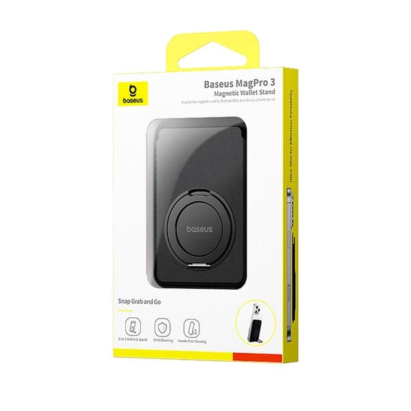 Baseus Magsafe Magnetisk Kortholder MagPro 3 - Sort