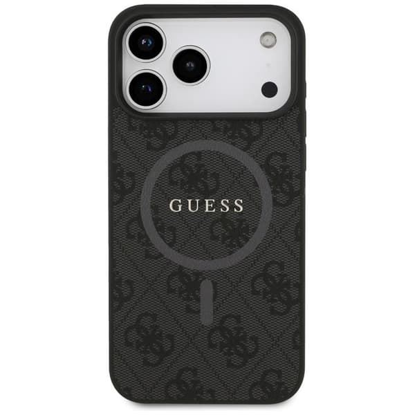 Guess telefontaske til iPhone 17 Pro Max MagSafe 4G Ring Classic Logo - Sort