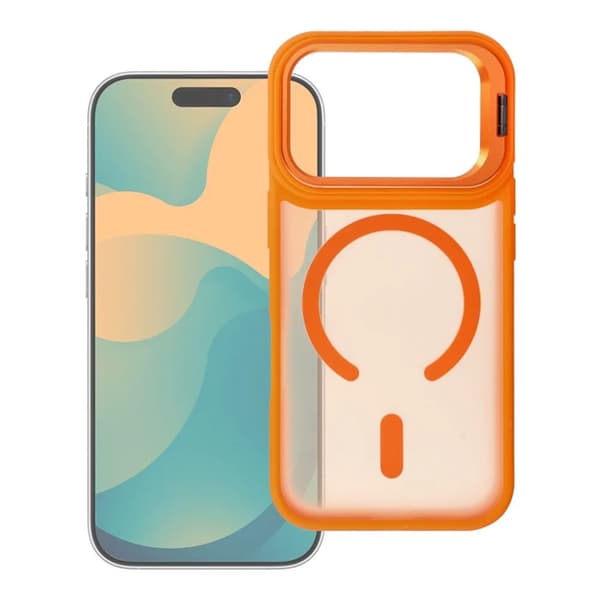 Forcell Mobilskal För iPhone 17 Pro Magsafe Shadow Stand - Orange