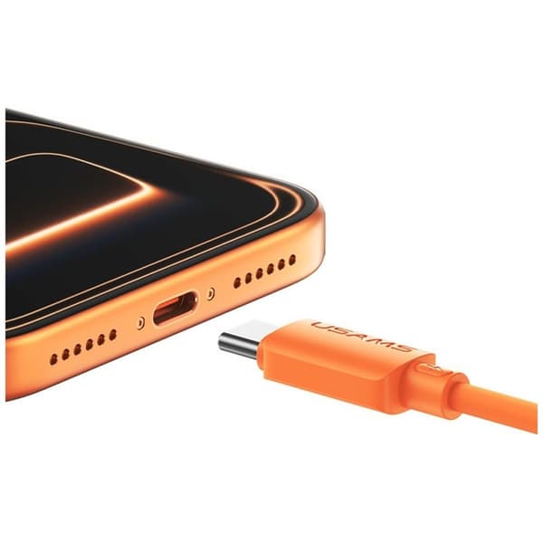 USAMS USB-A til USB-C Kabel 3A 1m Silikone U98 - Orange