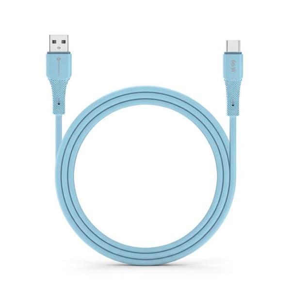 FORCELL USB-A til USB-C 66W Kabel 3A 1m QC4.0 Silikone C342 - Blå