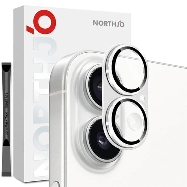 NORTHJO iPhone 17 Kameralinsskydd Härdat Glas - Silver