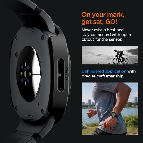 Spigen Galaxy Watch 8/9 (44mm) Cover Thin Fit 360 - Sort