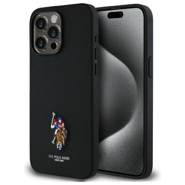 US Polo telefonetui til iPhone 15 Pro Max broderet DH-farve
