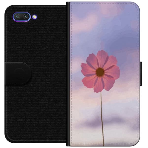 Plånboksfodral till Honor 10 med Rosa blomma