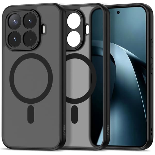 Tech-Protect Mobilcover Til Xiaomi 17T Pro MafSafe Magmat - Mat Sort