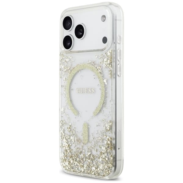 Guess Mobilskal till iPhone 18 Pro Max/17 Pro Max Magsafe Resin Bottom Glitter