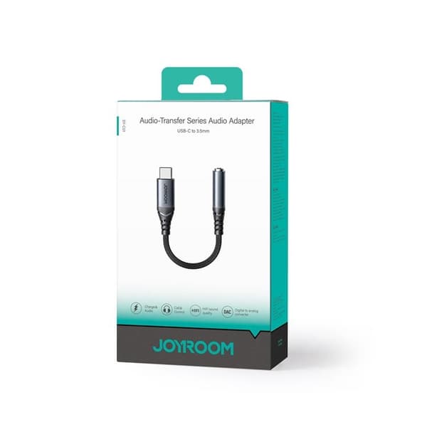 Joyroom USB-C DAC Adapter 3.5 mm Mini Jack - Svart