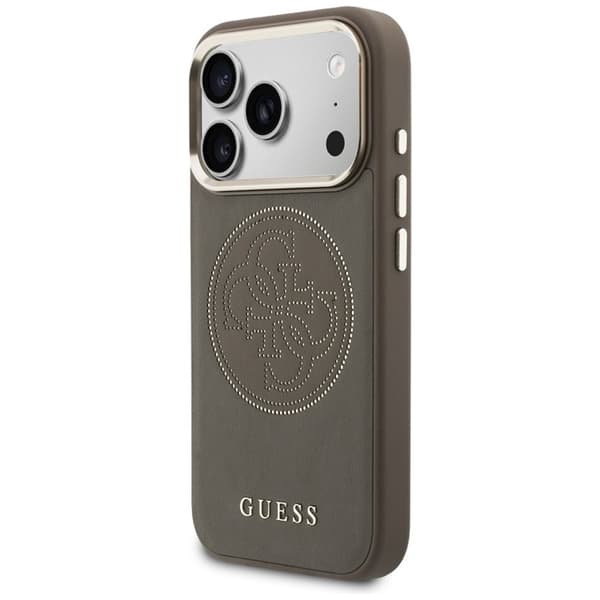 Guess Mobilskal För iPhone 17 Pro MagSafe Perforated 4G - Brun