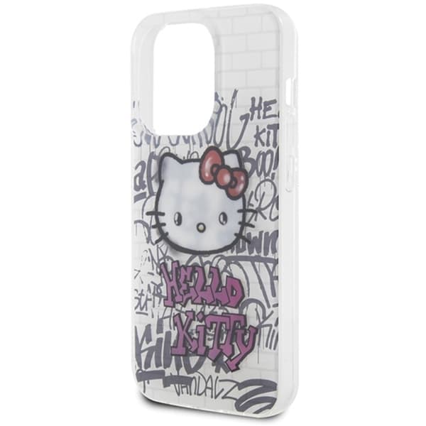 Hello Kitty telefontaske til iPhone 13 Pro Max Kitty On Bricks Graffiti - Hvid
