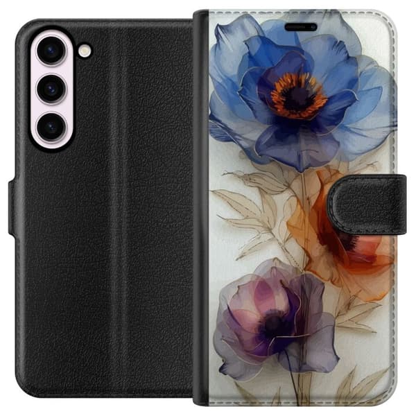 Pung Taske til Samsung Galaxy S23+ med Silke Blomster