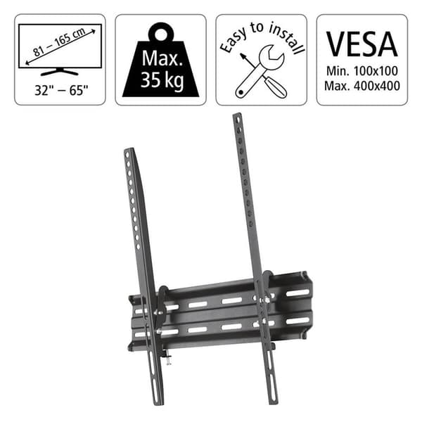 HAMA Vægmontering Tilt VESA op til 400x400 65" Sort