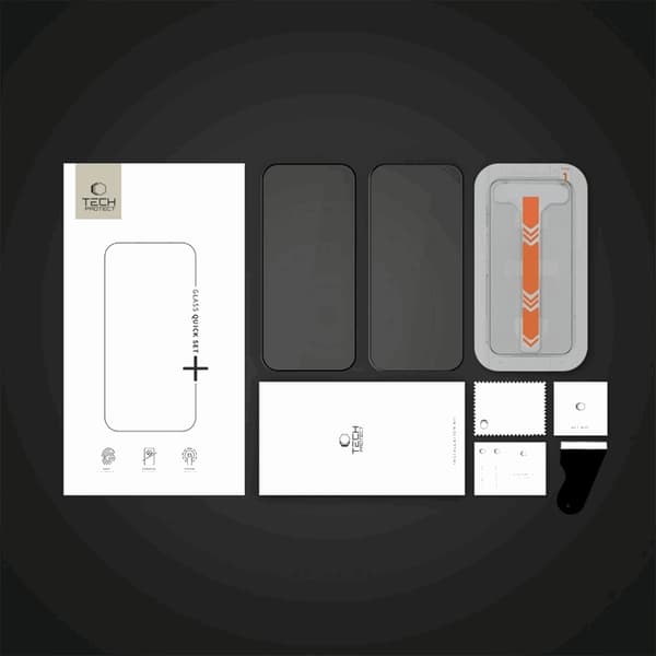 Tech-Protect [2-Pack] iPhone 13/13 Pro/14/16e Härdat Glas Skärmskydd Quick Set