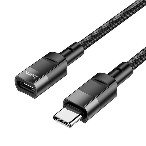 HOCO USB-C - USB-C 3A Kaapeli 1.2m U107 Jatko - Musta