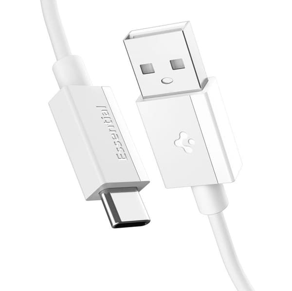 Spigen USB-A till USB-C kabel Essential 1m 60W - Vit