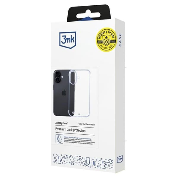 3MK Mobilskal till iPhone 16 Plus Just20g - Clear
