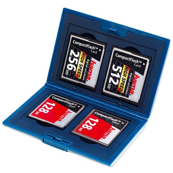 HAMA Minneskortsväska Silver Compact Flash 4 Kort