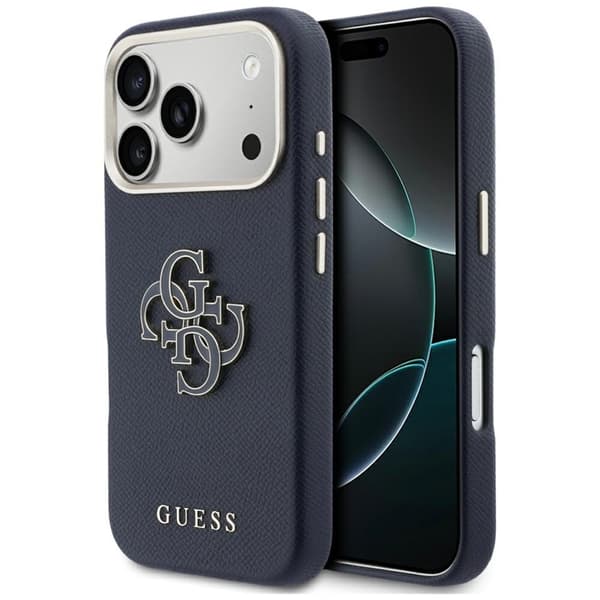 Guess Mobilskal iPhone 17 Pro Max FW Resin Logo - Blå