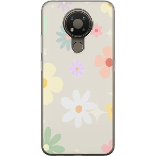 Mobilskal till Nokia 3.4 med fejdande blommor