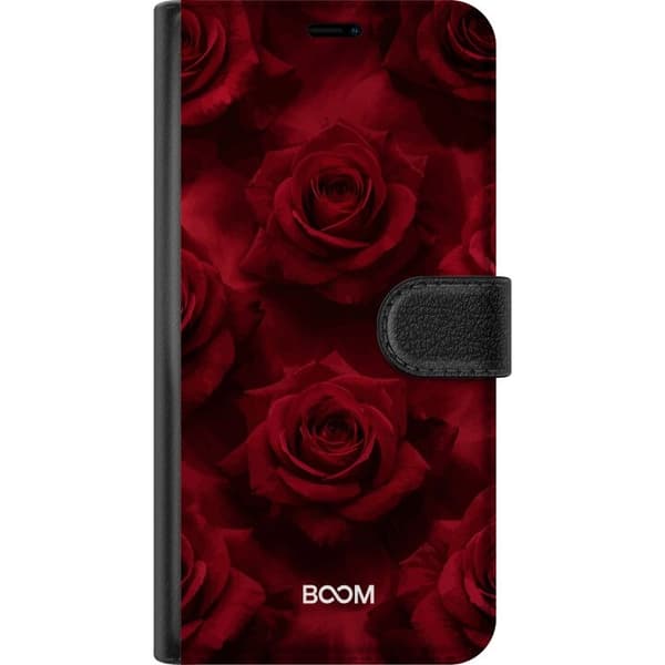 Plånboksfodral till Apple iPhone 16 med Crimson Rose