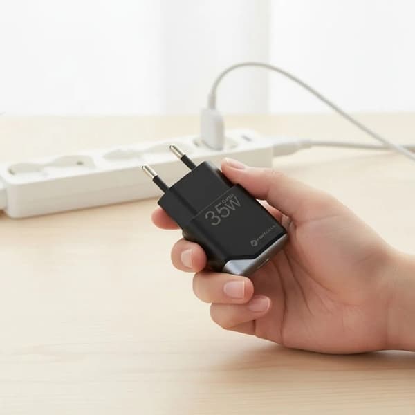 Forcell Hurtigoplader USB C 35W GaN III PD 3A F-Energi - Sort