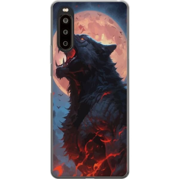 Telefontaske til Sony Xperia 10 II med Howling Wolf