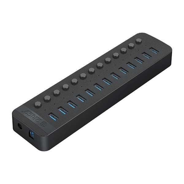Orico Hub 13xUSB-A 3.0 med strømafbryder - sort
