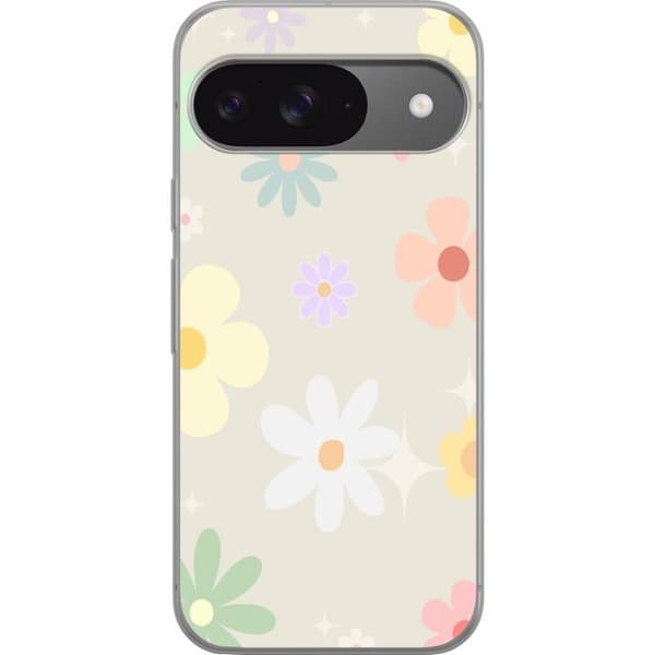 Mobilskal till Google Pixel 9 Pro med fejdande blommor