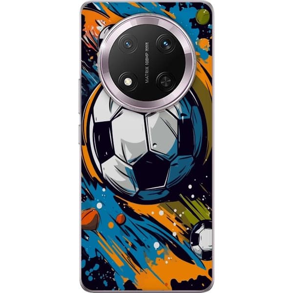 Telefontaske til Honor Magic7 Lite med fodbolde