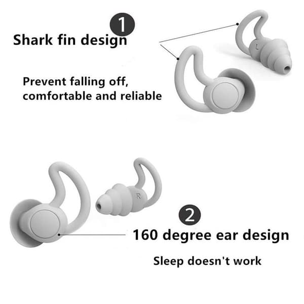 Silikon Sleep Öronproppar - Grå