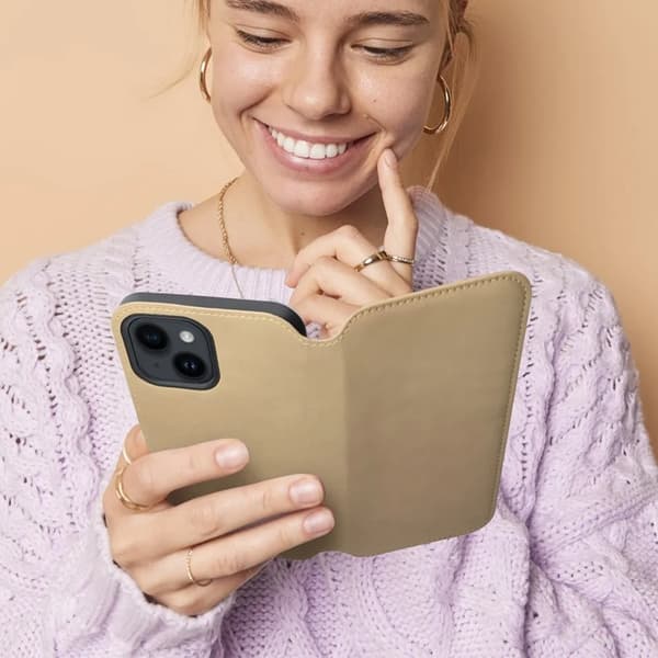 iPhone 17 Pro Max Plånboksfodral Dual Pocket - Guld