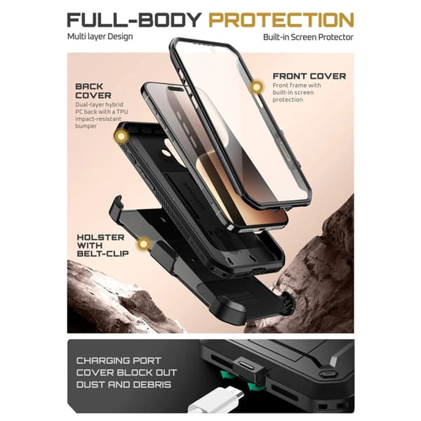Supcase Mobilskal till iPhone 17 UB Pro - Svart