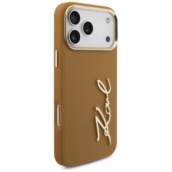 Karl Lagerfeld Mobilskal till iPhone 17 Pro Max Script Logo - Brun