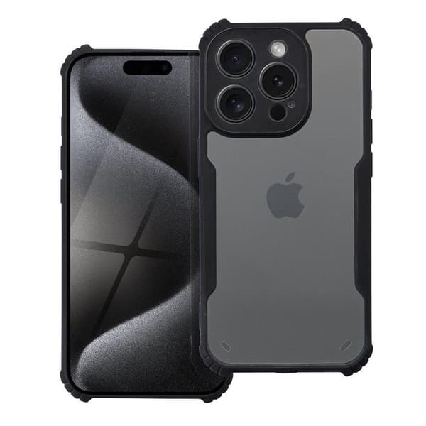 Telefontaske til iPhone 16 Anti-Drop - Sort