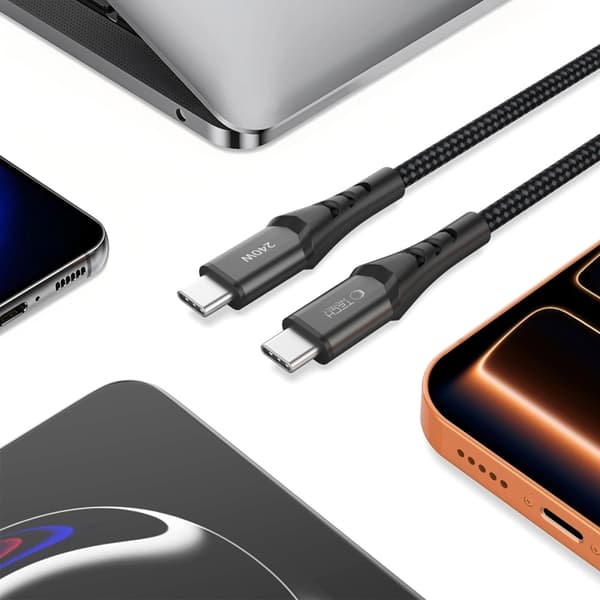 Tech-Protect USB-C til USB-C kabel Ultraboost 1m 240W QC 3.0 - Sort