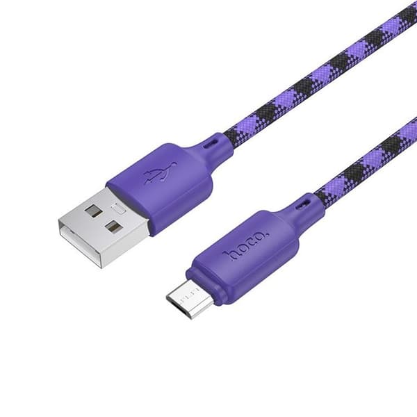 HOCO USB-A till Micro-USB Kabel 2.4A 1m Nylon X116 - Gradient Lila