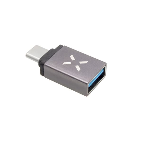 FIXED LINK USB-C Hane till USB-A Hona adapter Grå