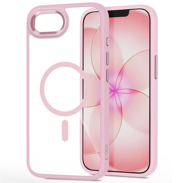 Tech-Protect Mobilskal För iPhone 16e/17e Magsafe Magmat - Rosa/Clear