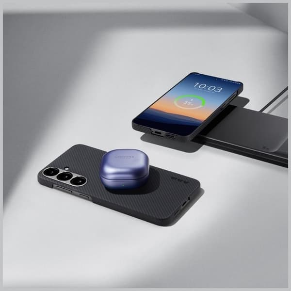 PITAKA Telefontaske til Galaxy S25 MagSafe Ultra-Slim - Sort Grå